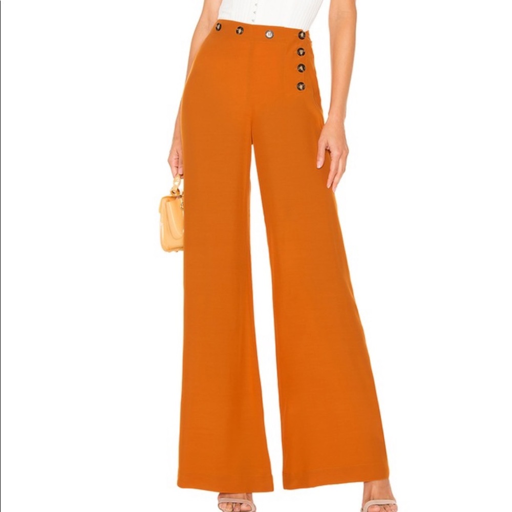 X REVOLVE Wide Leg Pant in Mustard